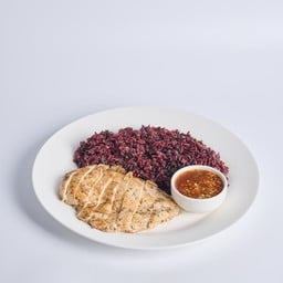 เมนูขายดี ข้าวหน้าสเต็กไก่ จิ้มแจ่ว สูตรคลีน (ไม่มีผัก)