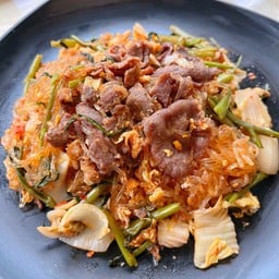 สุกี้แห้ง-เนื้อริบอาย น้ำจิ้มซีฟู๊ดรสเด็ด