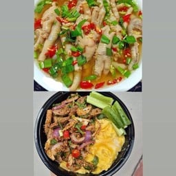 ข้าวไข่ข้น หมูคลุกฝุ่น + ต้มแซ่บไก่