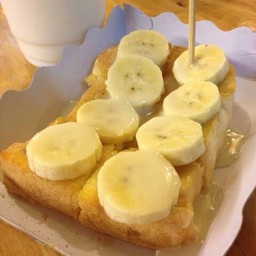 ปังปิ้งกล้วยหอม+นม