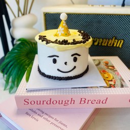 เค้กวนิลาครีมนมสดขนาดครึ่งปอนด์