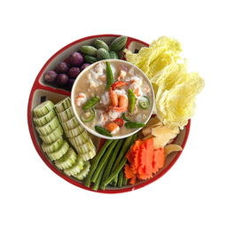 กุ้งหลน ผักสด