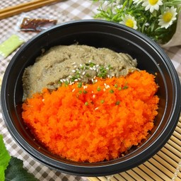ข้าวหน้ามันปู+ไข่กุ้ง( มันปู 40 กรัม)