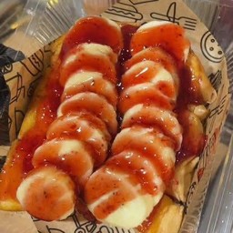 ปังปิ้งกล้วยหอม+สตอเบอร์รี่