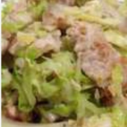 ข้าวผัดกะหล่ำปลีหมูชิ้น