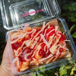 ปังปิ้งพิซซ่าปูอัดไส้กรอก