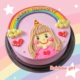 เค้ก Rainbow Girl 1 ปอนด์