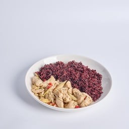 ข้าวสเต็กไก่คั่วตะไคร้ สูตรคลีน 390 kcal