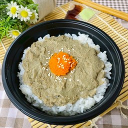 ข้าวหน้ามันปูล้วน ช้อปปิ้งไข่กุ้ง(มันปู 60 กรัม)