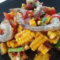 ตำข้าวโพดกุ้งสด