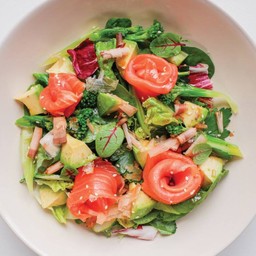 broccolini and smoked salmon salad