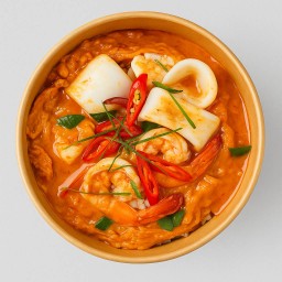 ข้าวไข่ข้นห่อหมกทะเล(หมึกกุ้ง)