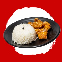 ข้าวไก่กรอบซอสเกาหลี