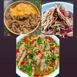 ข้าวไข่ข้น หมูหมัก+ต้มแซ่บไก่+ตำ ปูปลาร้า