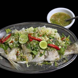 ปลากระพงนึ่งซีอิ๊ว