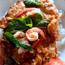 ข้าวใข่ข้นห่อหม๊กทะเล