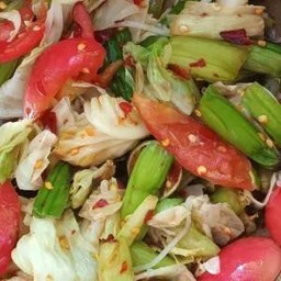 ซั่วผักลวก