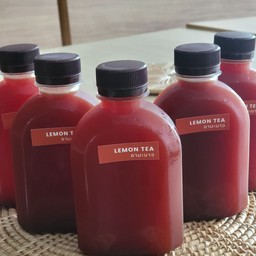 ชามะนาว  (มีน้ำแข็งและแก้วให้)