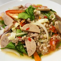 ยำวุ้นเส้นหมูสับ+หมูยอ
