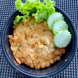 ข้าวไข่เจียวไก่สับ