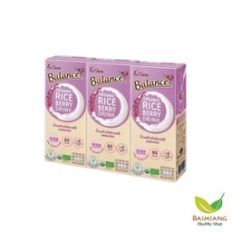 Balance น้ำนมข้าวไรซ์เบอรี่ออร์แกนิก 180มล.(ยกแพ็ค)