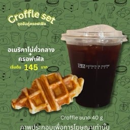 กาแฟคั่วกลาง+ครอฟเฟิล