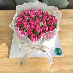 ช่อดอกไม้ สีชมพู