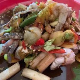 ไหลบัวปูม้ากุ้งสด