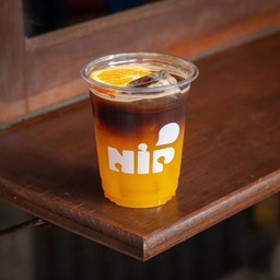 No-Som (Iced Espresso shot with Orange Juice)