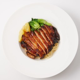 บะหมี่หมูแดงฮ่องกงส่วนทงโทโร่ (คอหมูแท้มันน้อย) L