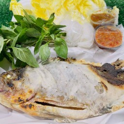 เมี่ยงปลานิลเผา+ผักสด+ขนมจีน