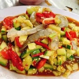 ตำแตงกุ้งสด