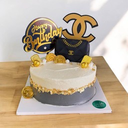 เค้กพรีเมี่ยม กระเป๋า C C สีดำ