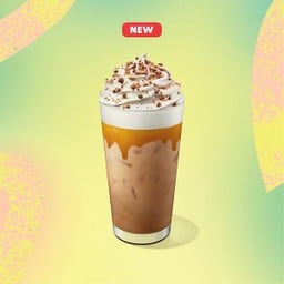 Iced Golden Caramel Churro Latte