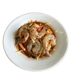 ตำกุ้งสด