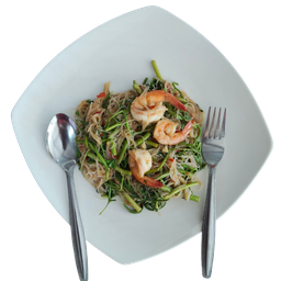 Stir Fried Rice Vermicelli With Water Mimosa