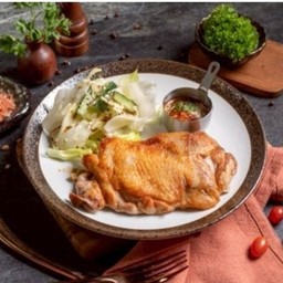 สเต็กไก่ย่างน้ำจิ้มแจ่ว