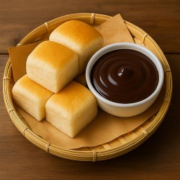 ขนมปังอบไอน้ำ+ซอสช็อคโกแลต