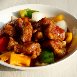 หมูหมักชุบแป้งทอดผัดเปรี้ยวหวาน 咕嚕肉