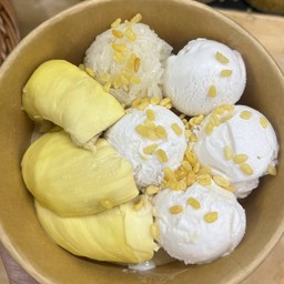 ไอศกรีมกะทิสดข้าวเหนียวทุเรียน S
