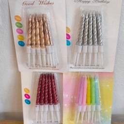 เทียนสั้น สีต่างๆ