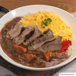 ข้่าวแกงกะหรี่เนื้อไข่ข้น