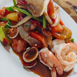 ยำ2กุ้งหอยแครงปลาร้า