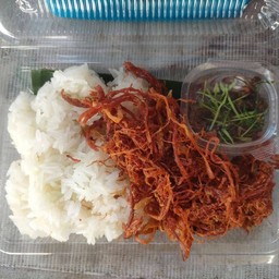 ข้าวเหนียวอบเตยหน้าหมูฝอย