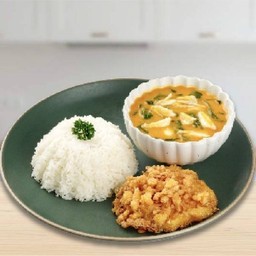 ข้าวไข่เจียว-แกงปูใบชะพลู