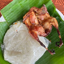 นกกระทา+ข้าวเหนียว