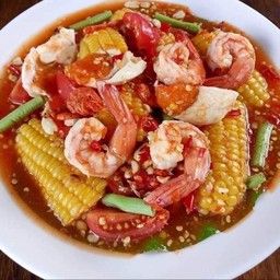 ตำข้าวโพดกุ้งไข่เค็ม