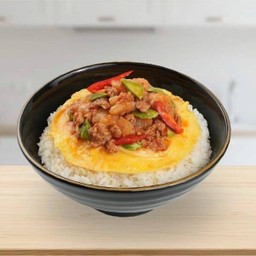 ข้าวสะตอกุ้งหมูสับไข่นุ่ม