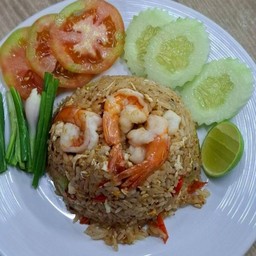 ข้าวผัดน้ำพริกนรกปลาสลิด