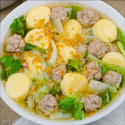 ต้มจืดผักกากขาวเต้าหู้หมูสับ